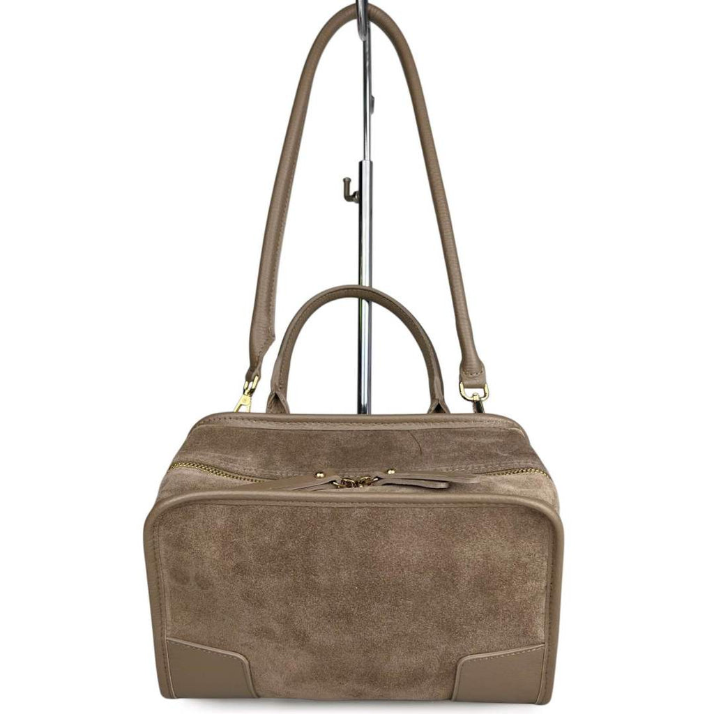 Mi151 Taupe Suede Amazona Saddle Bag