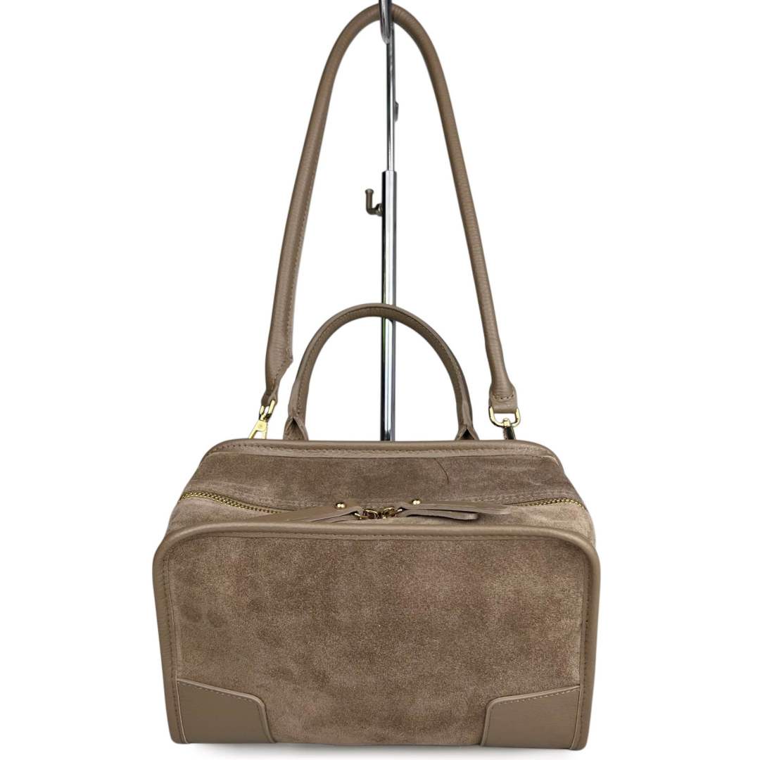 Mi151 Taupe Suede Amazona Saddle Bag