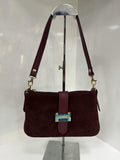 St039 Burgundy Hope Suede Bag
