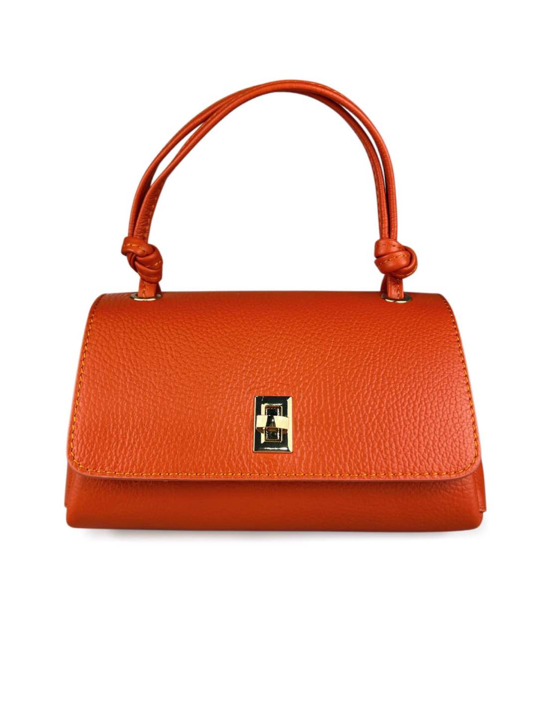 Mi216 Papaya Slim-Handle Flap Bag