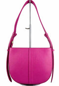 MINEOF Fuchsia Italian Leather Crossbody Bag JIJOU CAPRI