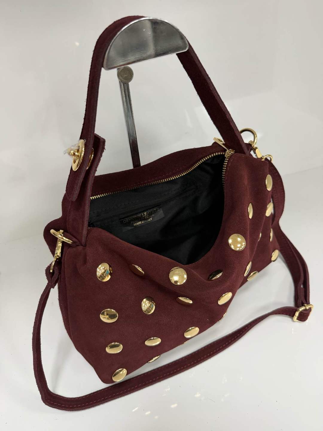 St080 Burgundy Top Handle Bag