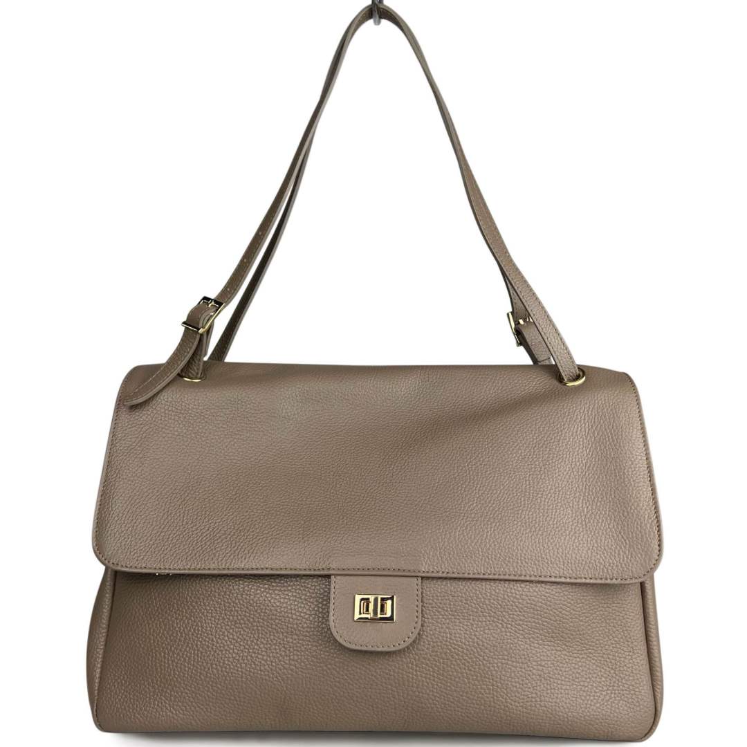 Mi153 Dark Taupe Maxi Flap Bag