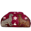 Mi246 Burgundy Leopard-Print Pochette