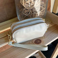 Mi105 Beige 3-Compartment Mini Bag