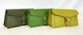 LCGR Italian Green Leather Crossbody Bag w/Gold Buckle