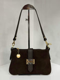 St033 Dark Brown Hope Suede Bag
