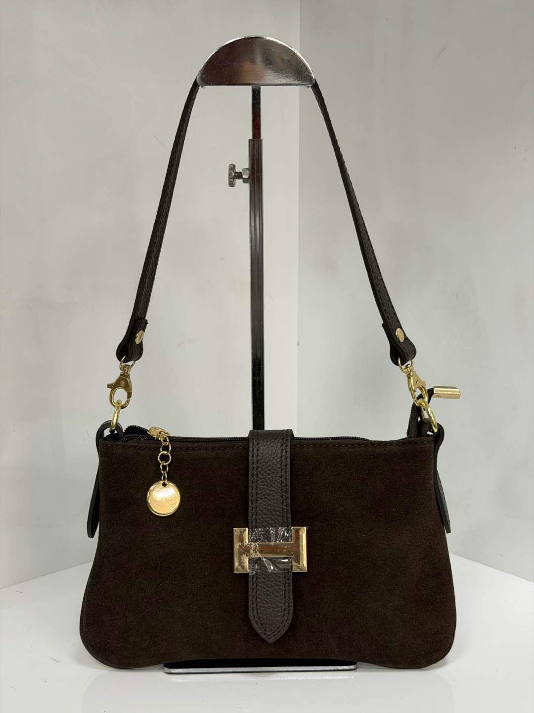 St033 Dark Brown Hope Suede Bag