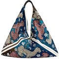 Mi164 Turquoise Leopard-Print Tote