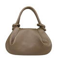 Mi184 Dark Taupe Knotted-Handle Bag