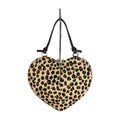 MI675 Small Spot Leopard Pony Hair Heart Bag