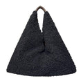 MI642 Black Teddy Triangle Tote Bag