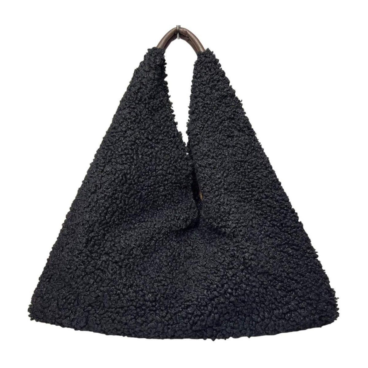 MI642 Black Teddy Triangle Tote Bag