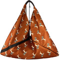 MI494 Brown Dachshund Print Triangle Bag