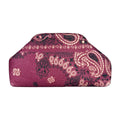 MI666 Plum Bandana Print Clutch Bag