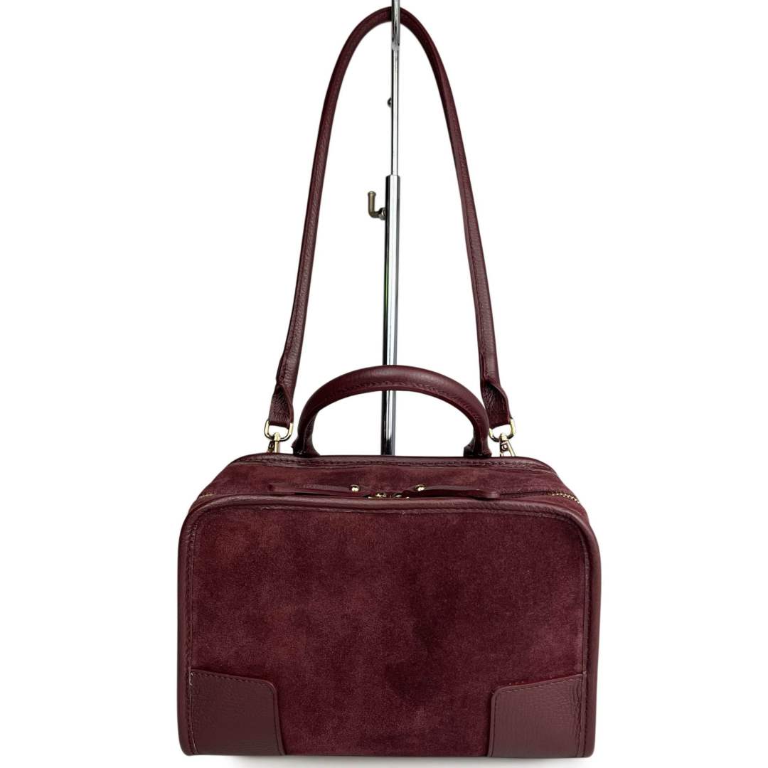 Mi150 Burgundy Suede Amazona Saddle Bag