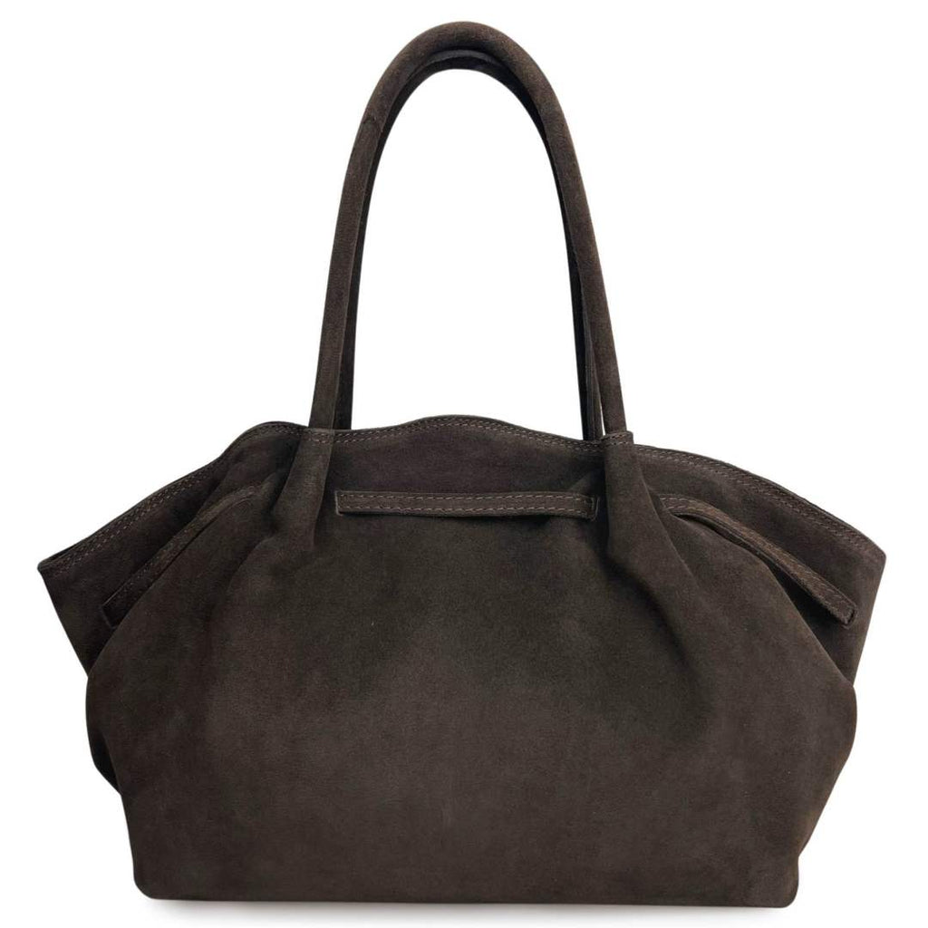 MI487 Dark Brown Suede Shopper Bag