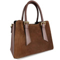Mi138 Mocha Suede Elegant Handbag
