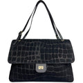 Mi285 Black Flap Bag