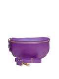 BM641 Purple Leather Belt Bag