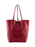 BM755 Burgundy Leather Tote Bag