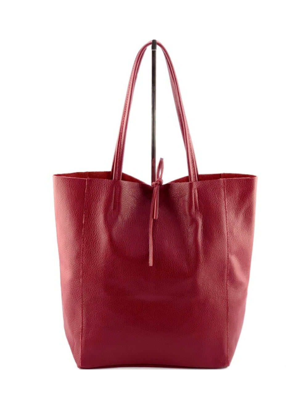 BM755 Burgundy Leather Tote Bag