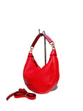 BM561 Red Leather Hobo Bag