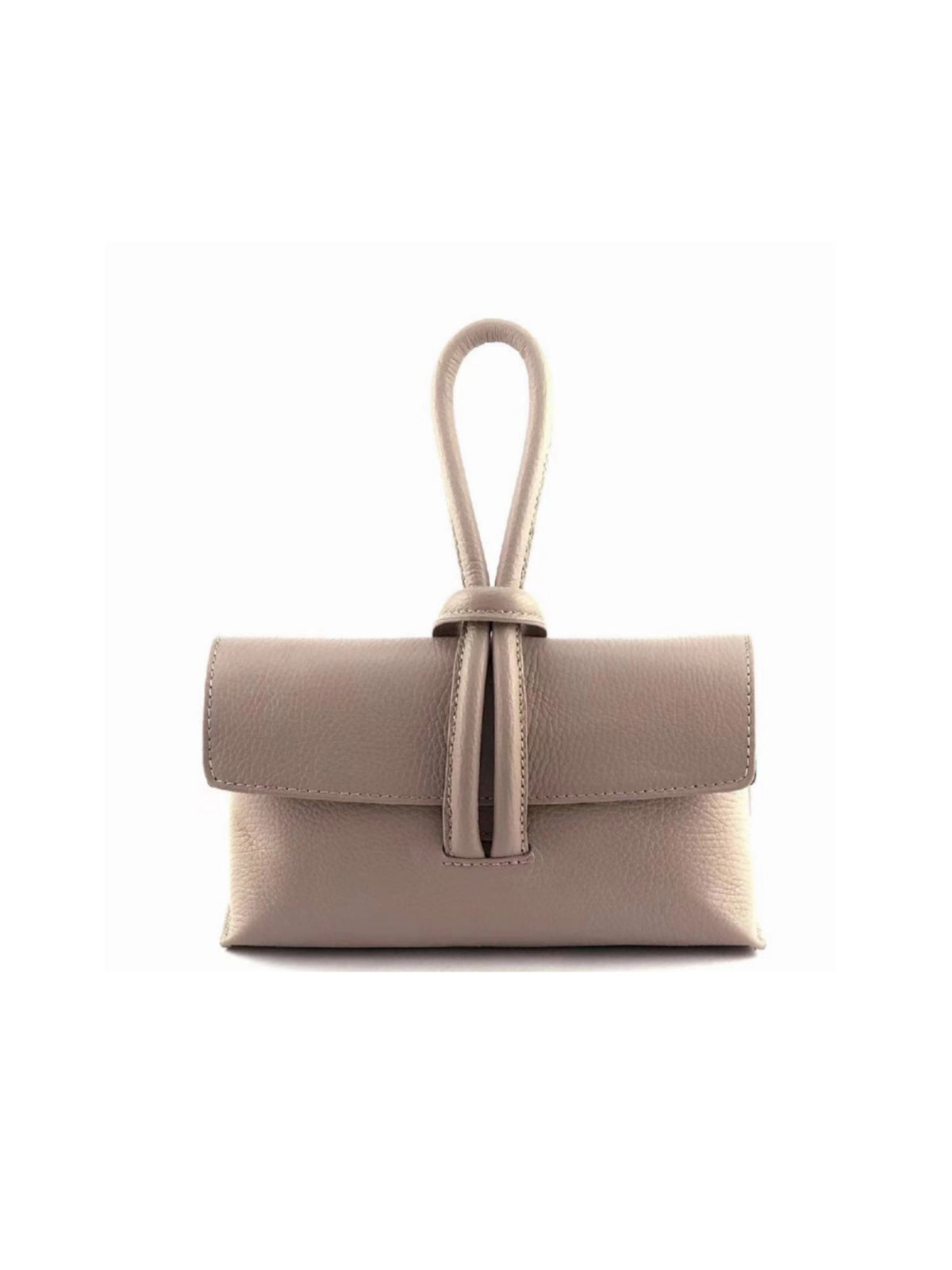 BM703 Beige Leather Clutch Bag