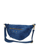 BMN041 Blue Leather Bag