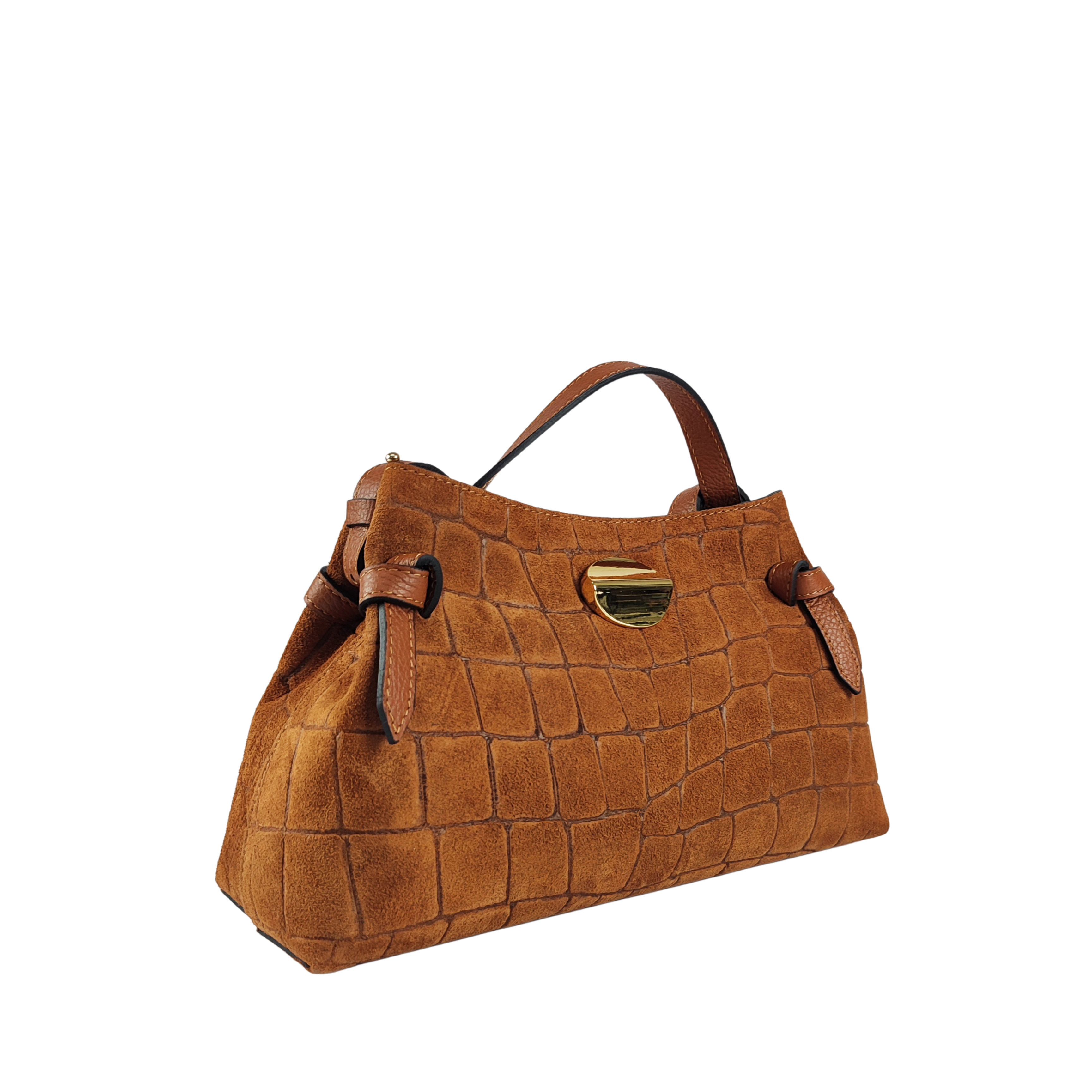 DM037 Tan Suede Shoulder Bag