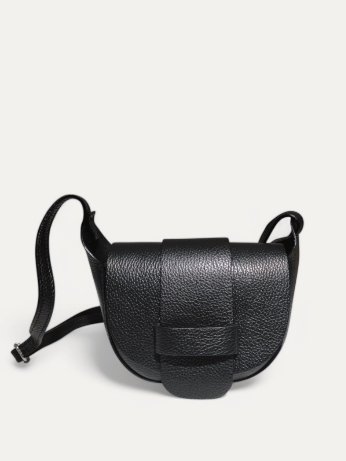 BM770 Black Leather Crossbody Bag