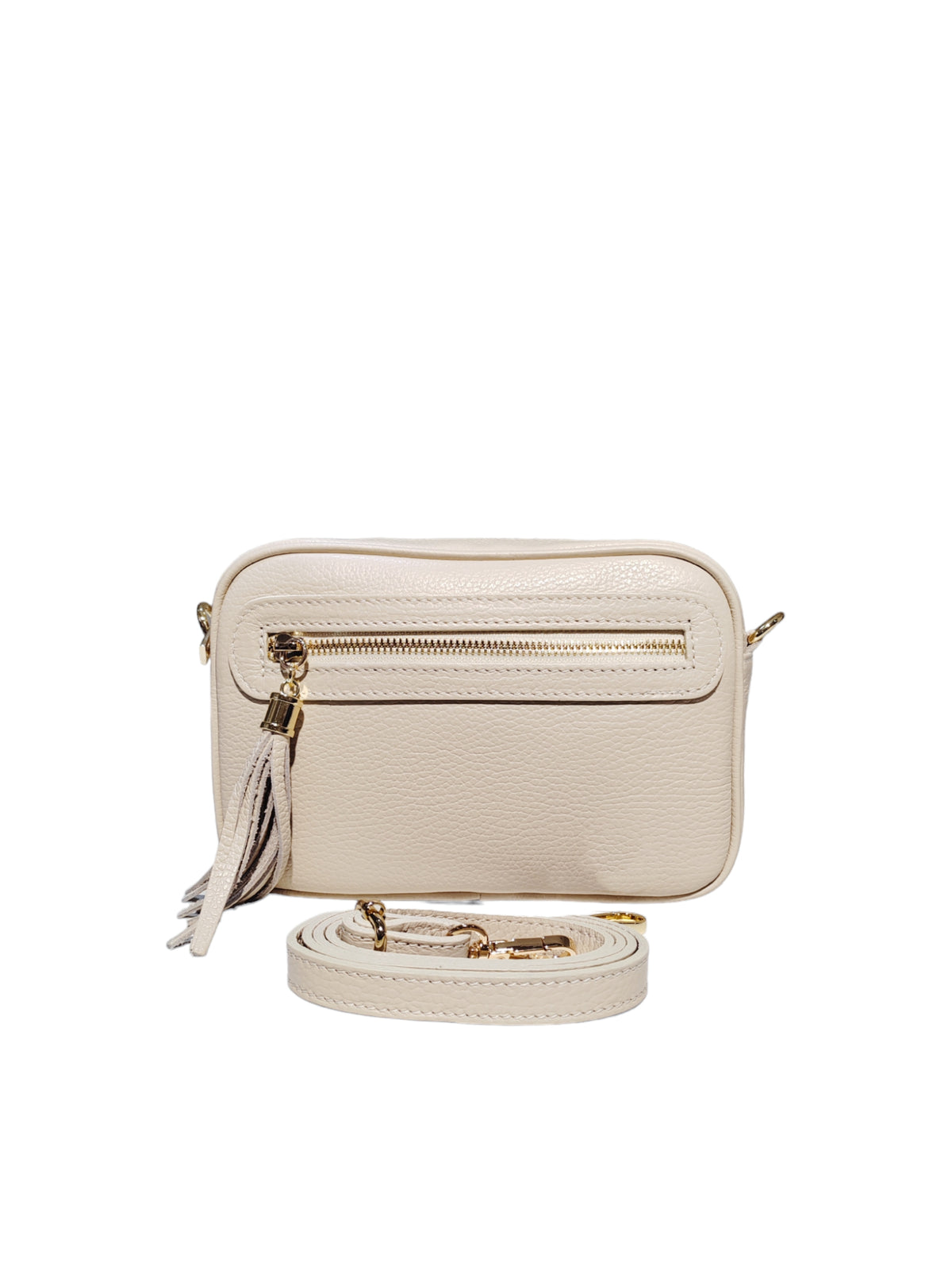 BM791 Cream Leather Camera Bag