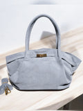 BMN055 Sky Blue Suede Bag