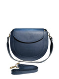 BM719 Navy Leather Crossbody Bag
