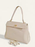 BM463 Cream Top Handle Bag