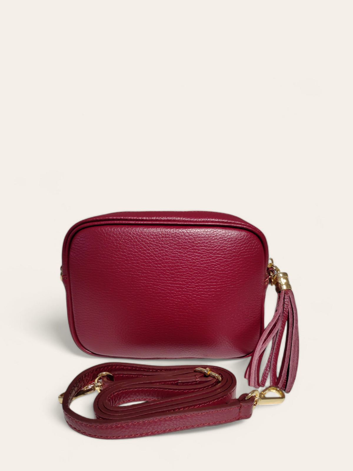 BM804 Plum Leather Camera Bag