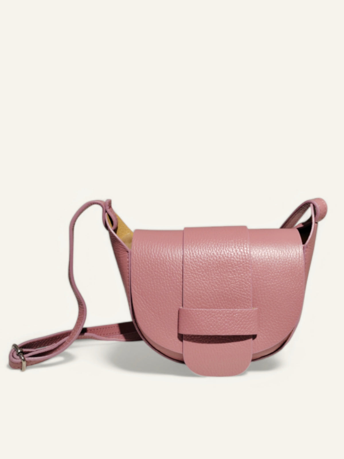 BM776 Dusty Pink Leather Crossbody Bag