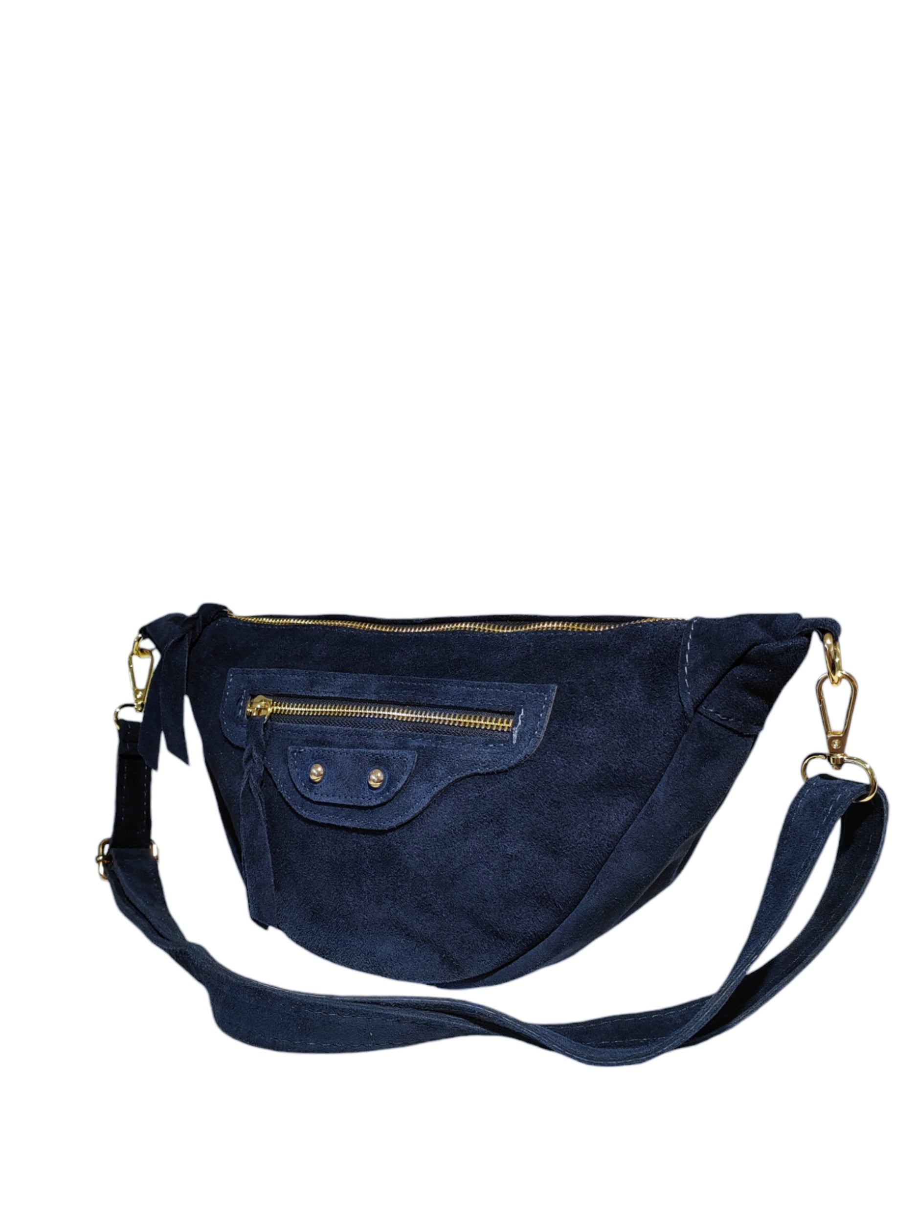 BMN040 Navy Leather Bag