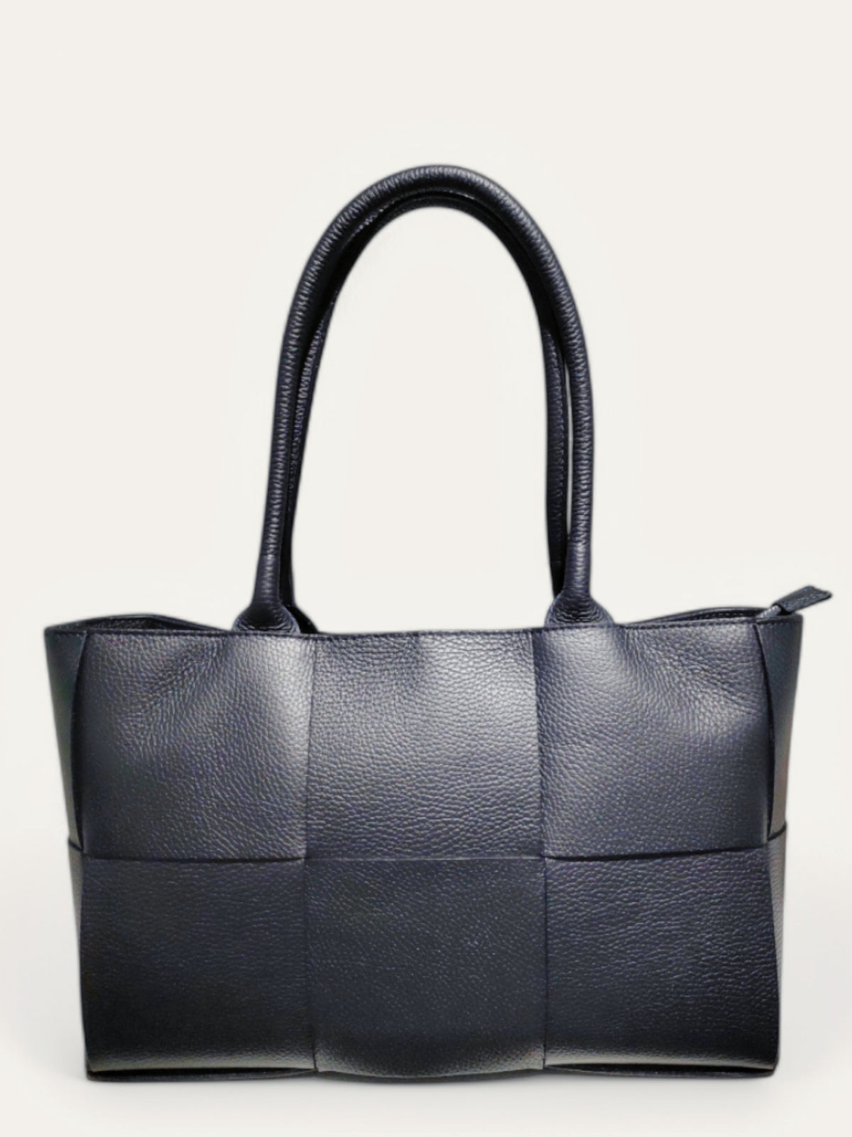 BM429 Navy Leather Tote Bag
