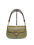 BM603 Khaki Leather Shoulder Bag