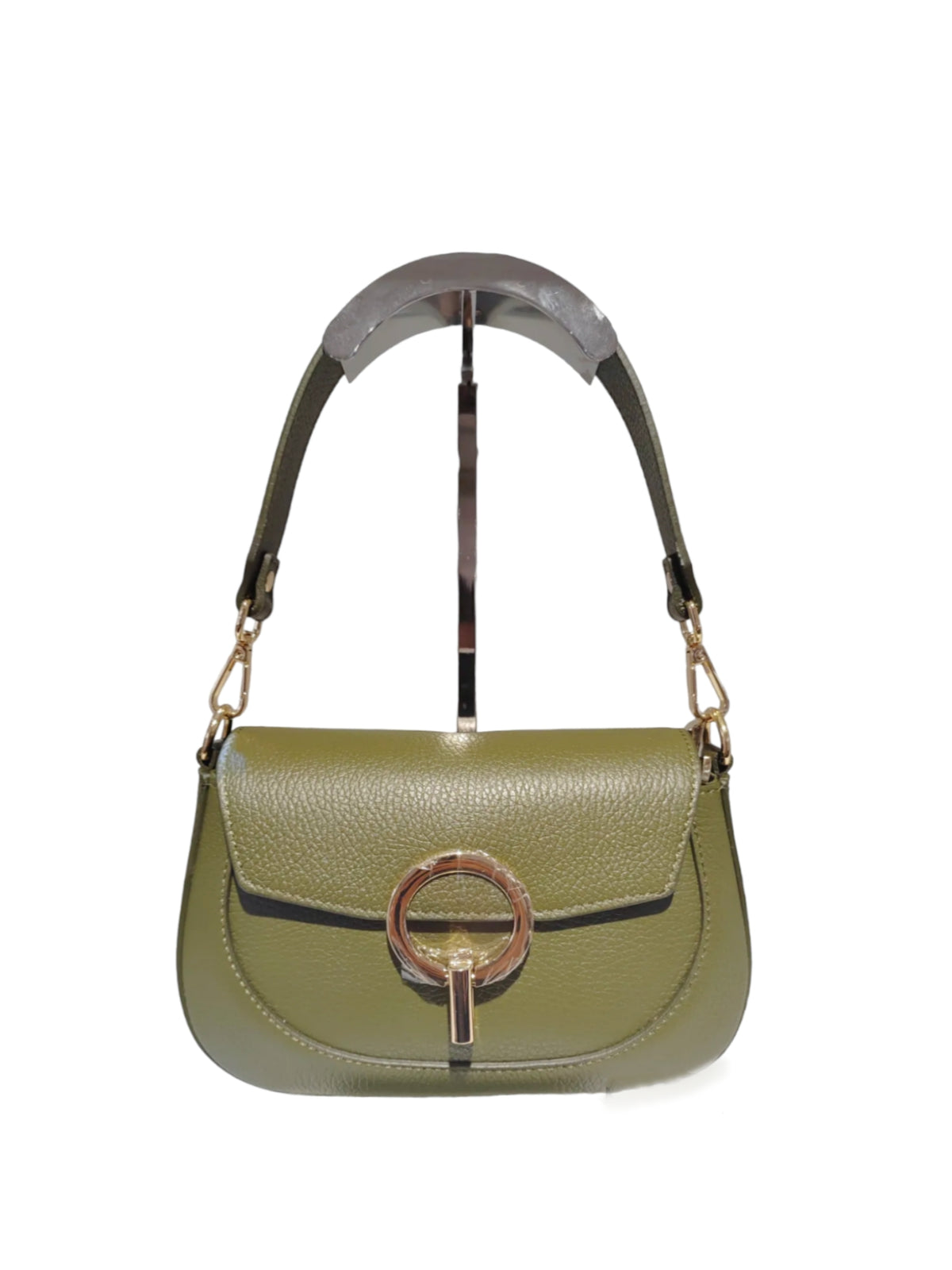 BM603 Khaki Leather Shoulder Bag