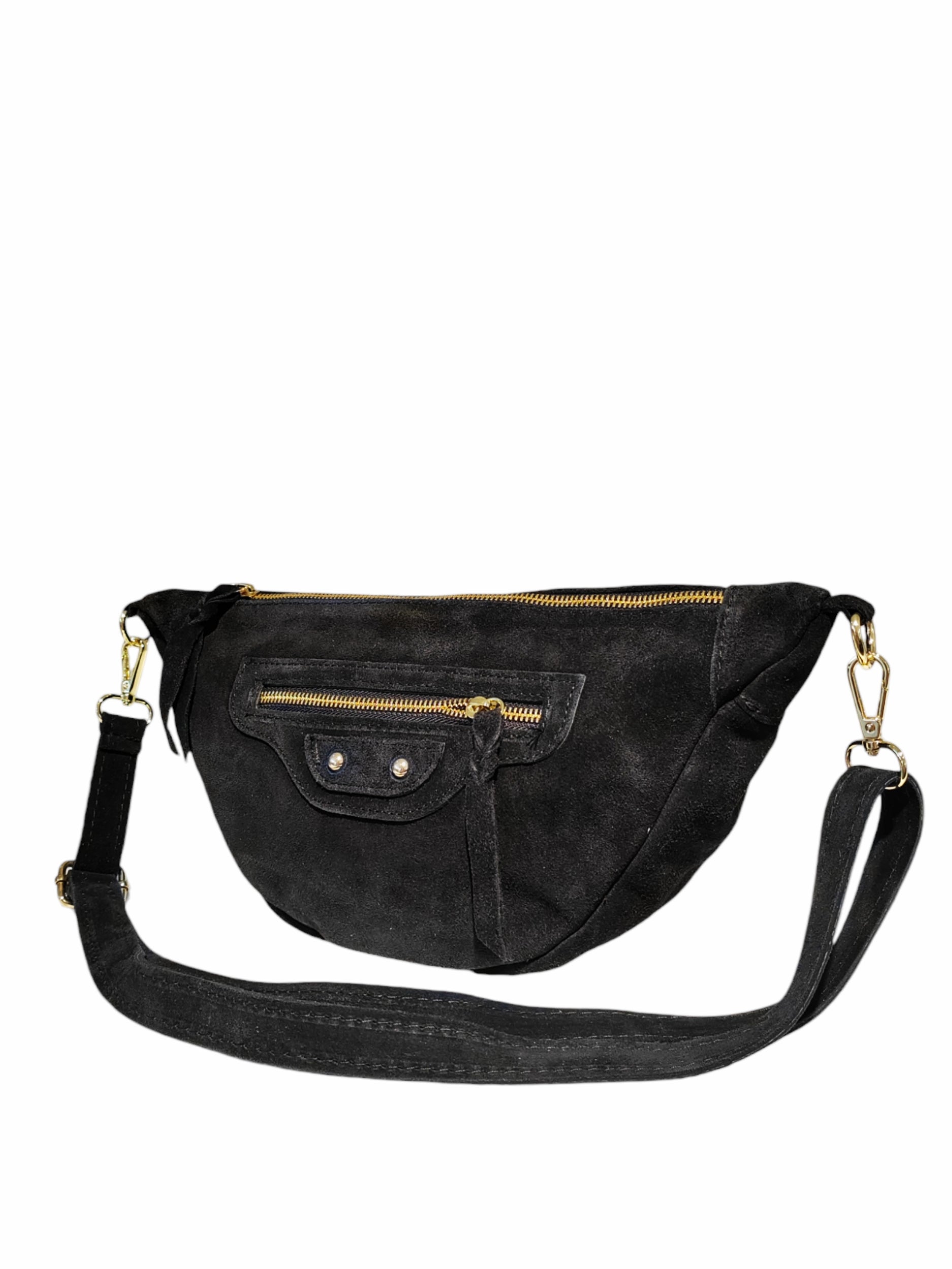 BMN038 Black Leather Bag