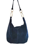 BMN025 Navy Leather Bag