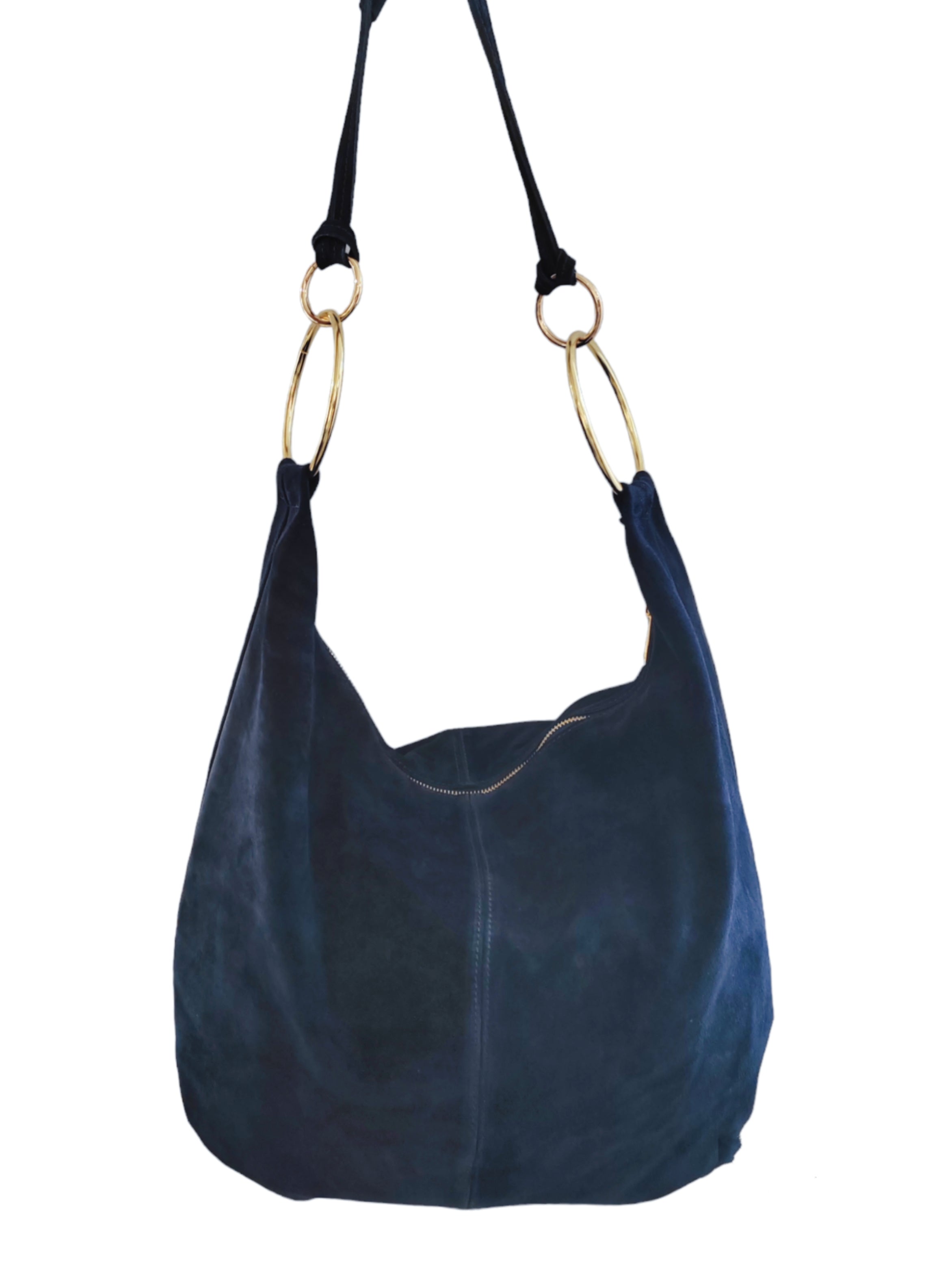 BMN025 Navy Leather Bag