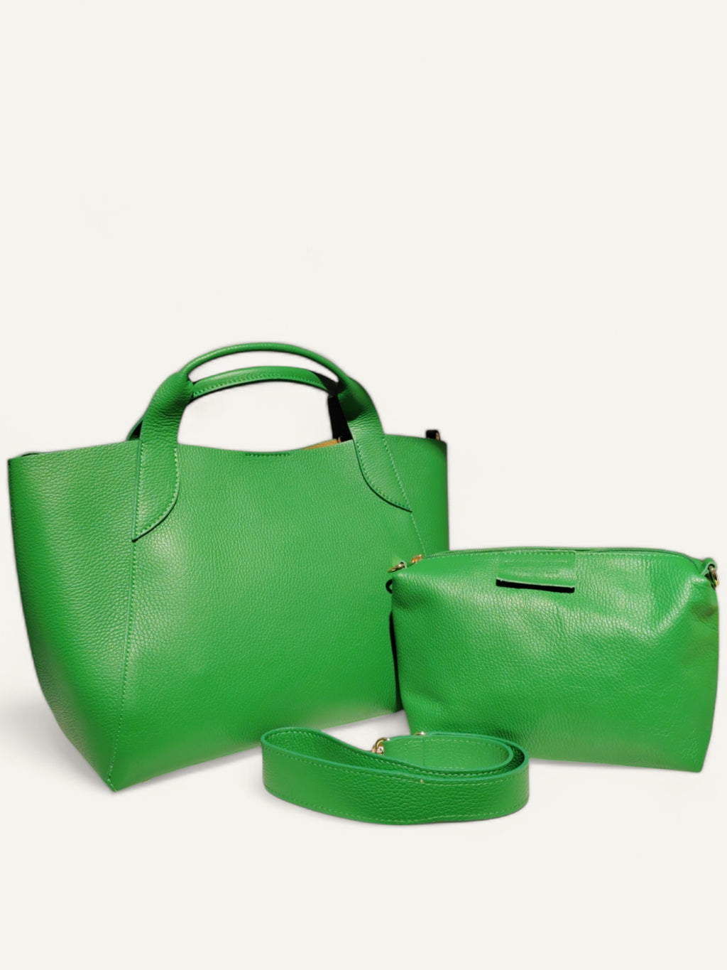BM471 Green Leather Tote Bag