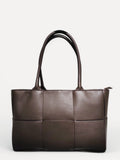 BM430 Chocolate Leather Tote Bag