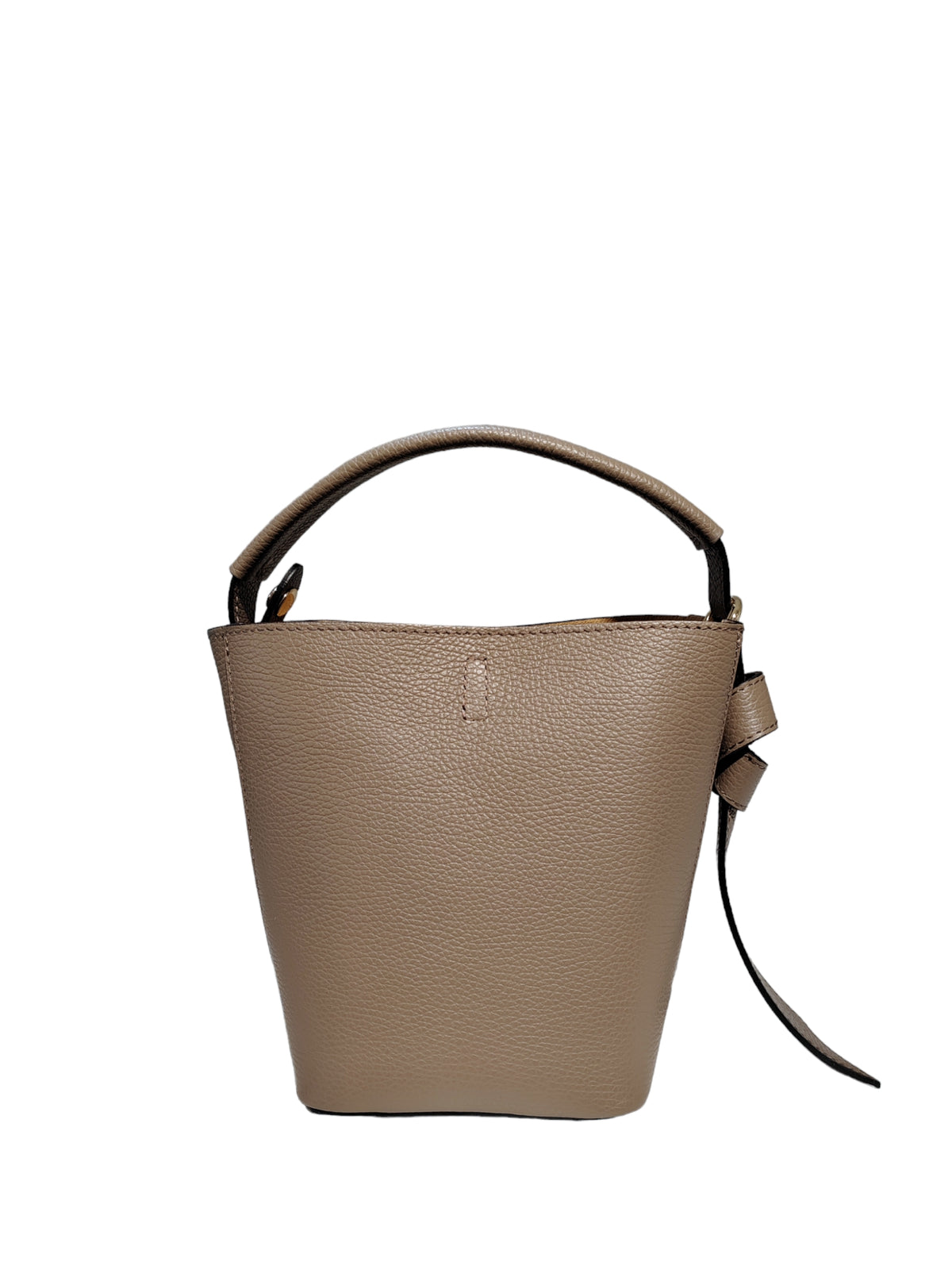 BM828 Taupe Leather Bucket Bag