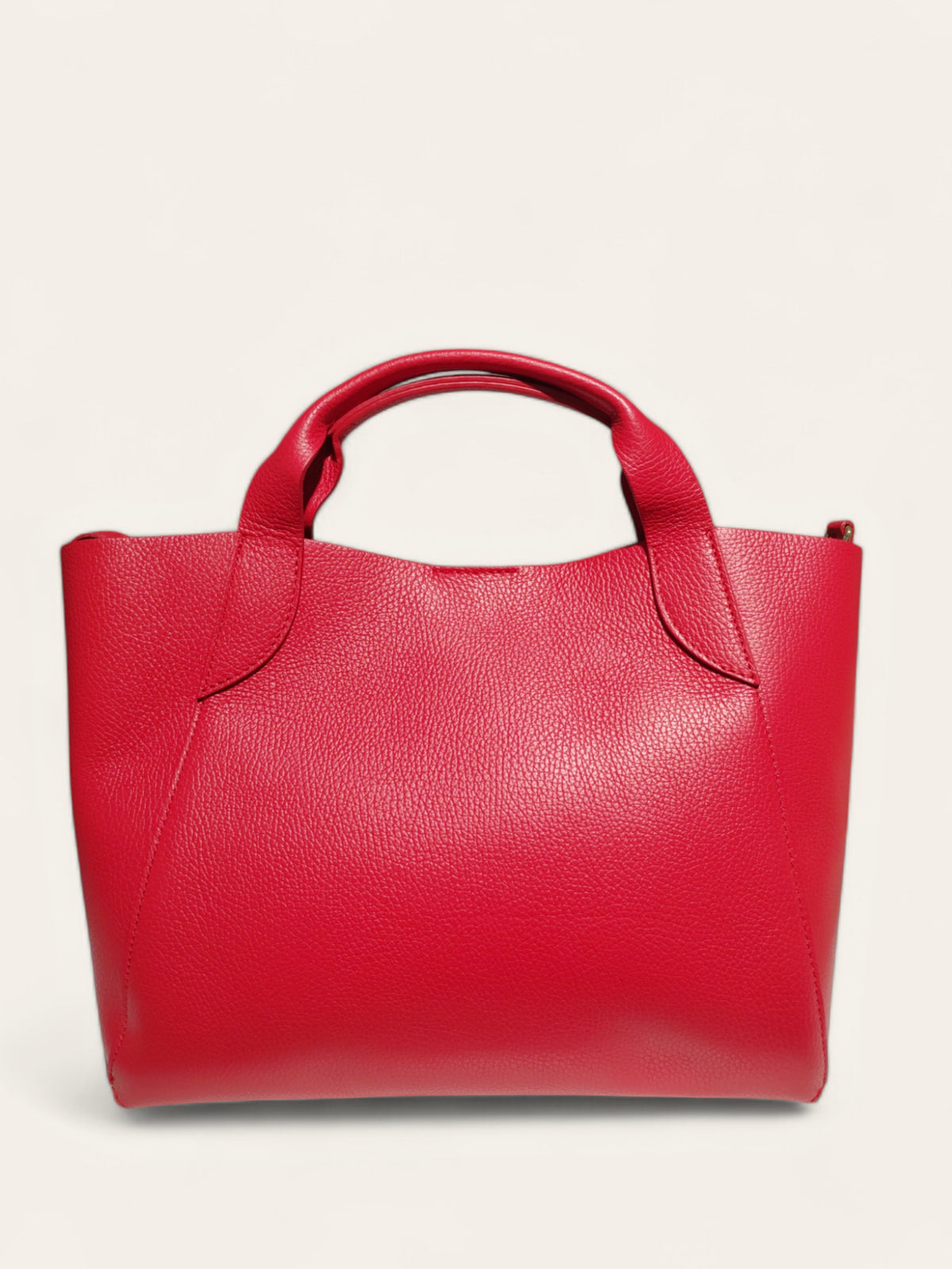 BM469 Red Leather Tote Bag