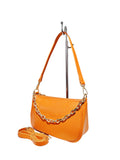 BM683 Orange Leather Shoulder Bag