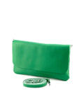 BM738 Green Leather Clutch Bag